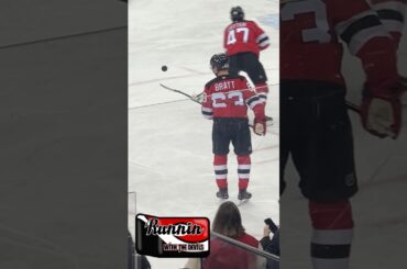 Jesper Bratt NJ Devils Puck Juggling #njdevils #shorts #short #shortsvideo