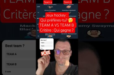 Qui préfères-tu? 🤔  TEAM A VS TEAM B  Critère : Qui gagne ?  #hockey #lnh #nhl
