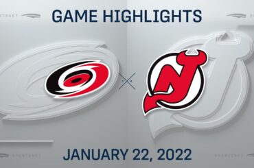 NHL Highlights | Hurricanes vs. Devils - Jan 22, 2022