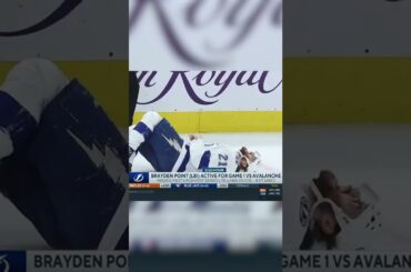 Brayden Point ACTIVE For Tampa Bay Lightning in Game 1 of Stanley Cup ❗️💪 #shorts