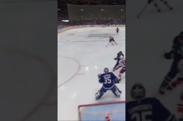 Ilya Samsonov Slides Across To Rob Casey Cizikas