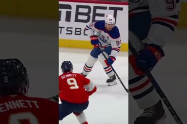BENNETT HUGE HIT AND GOAL #nhl #edmontonoilers #floridapanthers