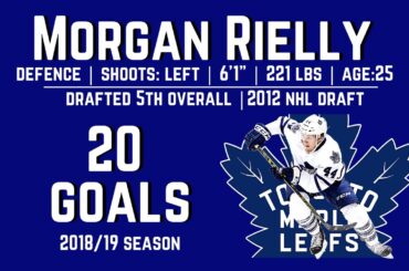 Morgan Rielly (#44) - ALL 20 Goals from the 2018/19 Season