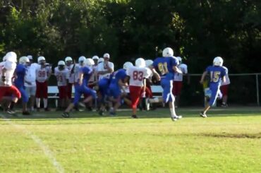 John Moore runs a touchdown for Corbett Jr High vs. Alamo Heights