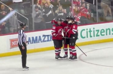 NJ Devils Erik Haula 1st Goal of Season In Arena Cam #njdevils
