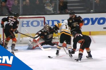 John Gibson Gets Across To Stun Bryan Rust With A Great Pad Save