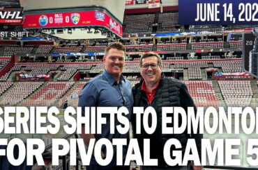 E.J. Hradek and Cory Schneider get ready for Game 5 of Stanley Cup Final