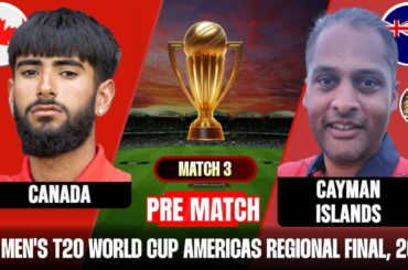 Canada vs Cayman Islands | ICC Men's T20 World Cup Americas Regional Final Live