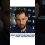 Anthony Stolarz on the roughing penalty on Ridly Greig "I was just caught up in the heat.." #leafs