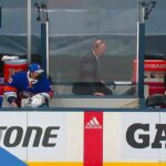 Leo Komarov and Evgeni Malkin chirping in Russian across the bench.