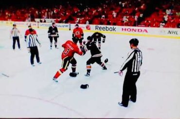 Sean Monahan FIGHTS Madison Bowey