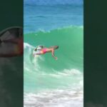 Sketchy Ride Skimboarding wave right onto sand! #shorts #shortsvideo