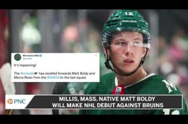 Millis, Mass. Native Matt Boldy Will Make NHL Debut Against Bruins