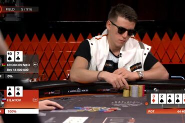 Filatov vs Khodorenko | Main Event Final Table | #MILLIONSRussia