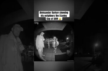 Imagine waking up to the Stanley Cup at your front door 🤣🏆 (via rogerarojas_/X)