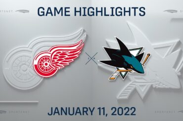 NHL Highlights | Red Wings vs. Sharks - Jan. 11, 2022