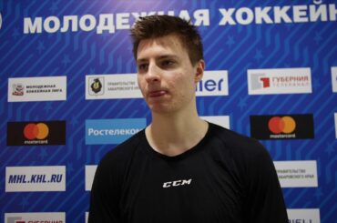 Никита Александров после матча "Амурские Тигры" - "Русские Витязи" (30.12.18)