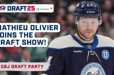 MATHIEU OLIVIER JOINS THE BLUE JACKETS DRAFT SHOW! 💪