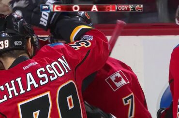 Brodie jumps up in play, banks one in off skate of Greiss