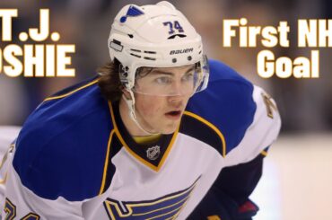 T.J. Oshie #74 (St. Louis Blues) first NHL goal Oct 22, 2008 (Classic NHL)
