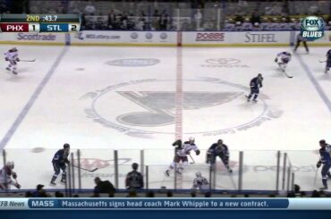 Oliver Ekman-Larsson wrist shot goal 2-1 Phoenix Coyotes vs St. Louis Blues 1/14/14 NHL Hockey