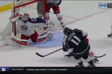 Anze Kopitar Scores on Sergei Bobrovsky | Kings Tie Blue Jackets 1-1