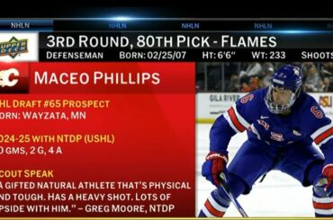 Mace'o Phillips Drafted in 3rd Round (80th Overall) by Calgary Flames in 2025 NHL Draft