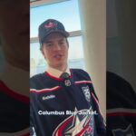 JACKSON SMITH HAS A MESSAGE TO THE 5TH LINE 👋 😃 #cbj #columbusbluejackets #nhl #shorts #hockey
