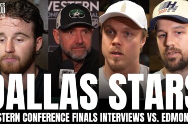 Pete DeBoer, Jake Oettinger, Mikael Granlund & Alex Petrovic on Stars WCF Concern Level vs. Oilers