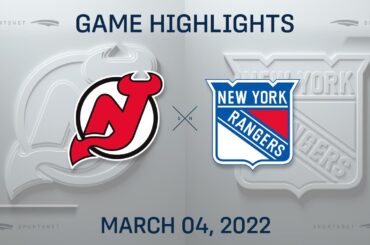 NHL Highlights | Devils vs. Rangers - Mar 4, 2022