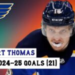 Robert Thomas (#18) All 21 Goals of the 2024-25 NHL Season