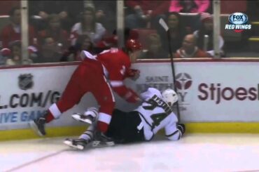 Hockey IQ - Brendan Smith's great foot work and positioning to knock down Eric Nystrom twice