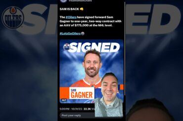 Edmonton Oilers sign Sam Gagner to a one-year two-way contract at $775K AAV