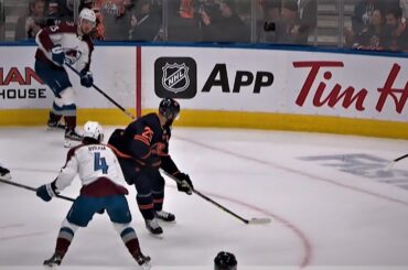 Valeri Nichushkin has his Pass go off of Darnell Nurse and in for the Equalizer