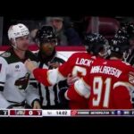 NHL hockey fight - William Lockwood(Panthers) vs. Brandon Duhaime(Wild)