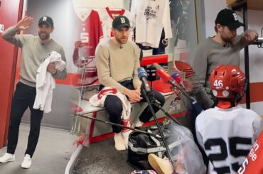 Draisaitl besucht die Kölner Haie 🇩🇪🥹 Leon Draisaitl visits the Kölner Haie and donates equipment