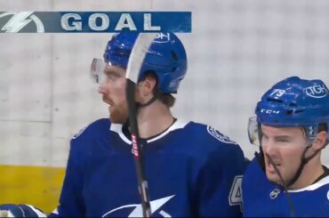 Nikita Kucherov gets an assist on Perbix's goal vs Leafs (11 apr 2023)