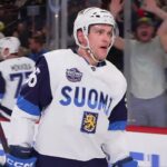 Finland's Mikko Rantanen Scores Off Patrik Laine's Feed Near End Of First Period