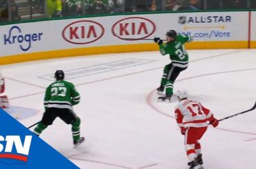 Roope Hintz Scores Shorthanded After Disastrous Turnover By Red Wings