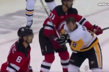 Johnny Kovacevic and Jonas Siegenthaler Double Bully Michael Bunting #NJDevils
