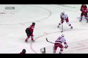 Yegor Sharangovich scores vs Hurricanes in Kochetkov's NHL debut (23 apr 2022)