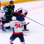 Martin Fehervary Injury left ice bleeding after a puck deflected into his face | Capitals vs Kraken