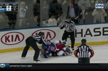 Fans shield faces from Klein and McNabb fight