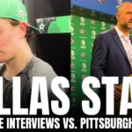Thomas Harley & Pete DeBoer Emotional Post-Game Reaction vs. Pittsburgh, Letting Casey DeSmith Down