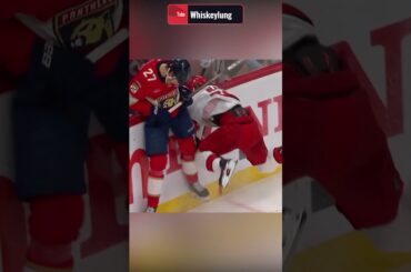 Luostarinen sends Blake into the boards head first #nhl #nhlplayoffs #floridapanthers #hurricane