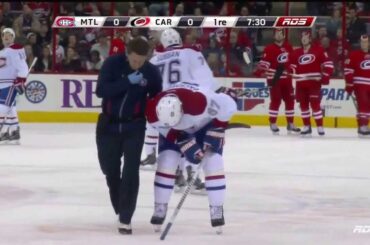 Max Pacioretty leg contusion before Sotchi - Montreal Canadiens vs Carolina Hurricanes 08-02-14