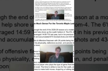 RYAN GRAVES WOULD BE A DEFENSIVE ASSASSIN FOR THE LEAFS