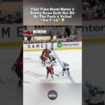 That Time Brent Burns & Bobby Ryan Both Hit With The Puck & Yelled “Aw f*ck” 😂 #nhl #hockey #funny