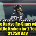 Tye Kartye Re-Signs with Seattle Kraken for 2 Years, $1.25M AAV