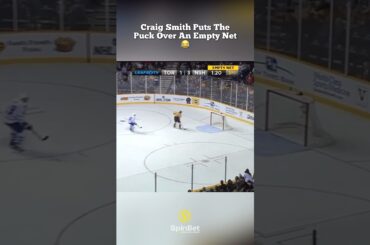 Craig Smith Puts The Puck Over An Empty Net 😂 #nhl #nashvillepredators #torontomapleleafs #leafs